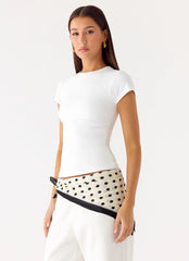 Dotty Dreams Scarf - White Polkadot