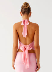 Kerrie Halter Top - Baby Pink