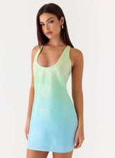 Mora Sequin Mini Dress - Sea Ombre