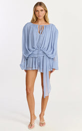 Lioness - Elements Mini Dress - In Slate Blue
