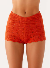 Oakley Low Rise Mini Shorts - Orange