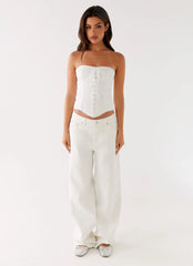 Tory Bustier Top - Ivory