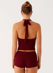 Miffy Crochet Top - Maroon