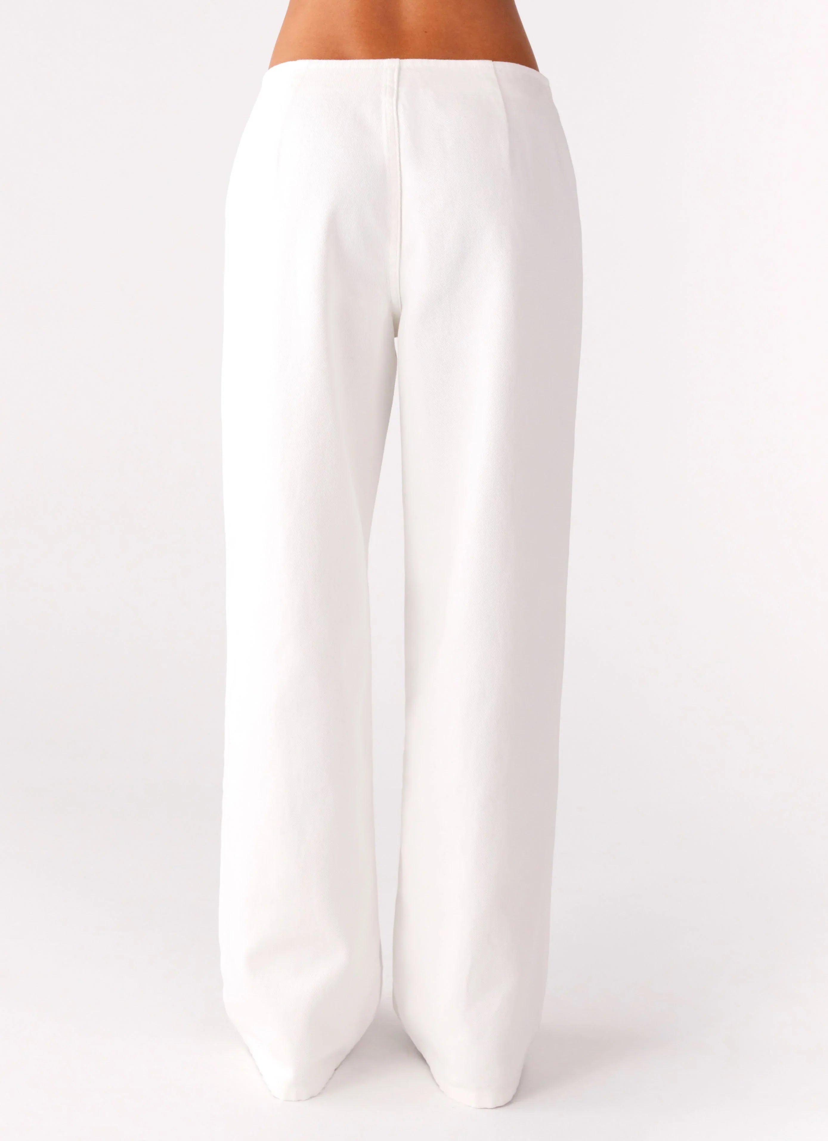 Texas Low Rise Denim Jeans - White