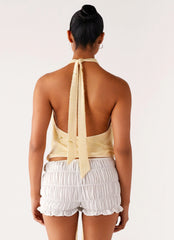 Neptune Halter Top - Yellow