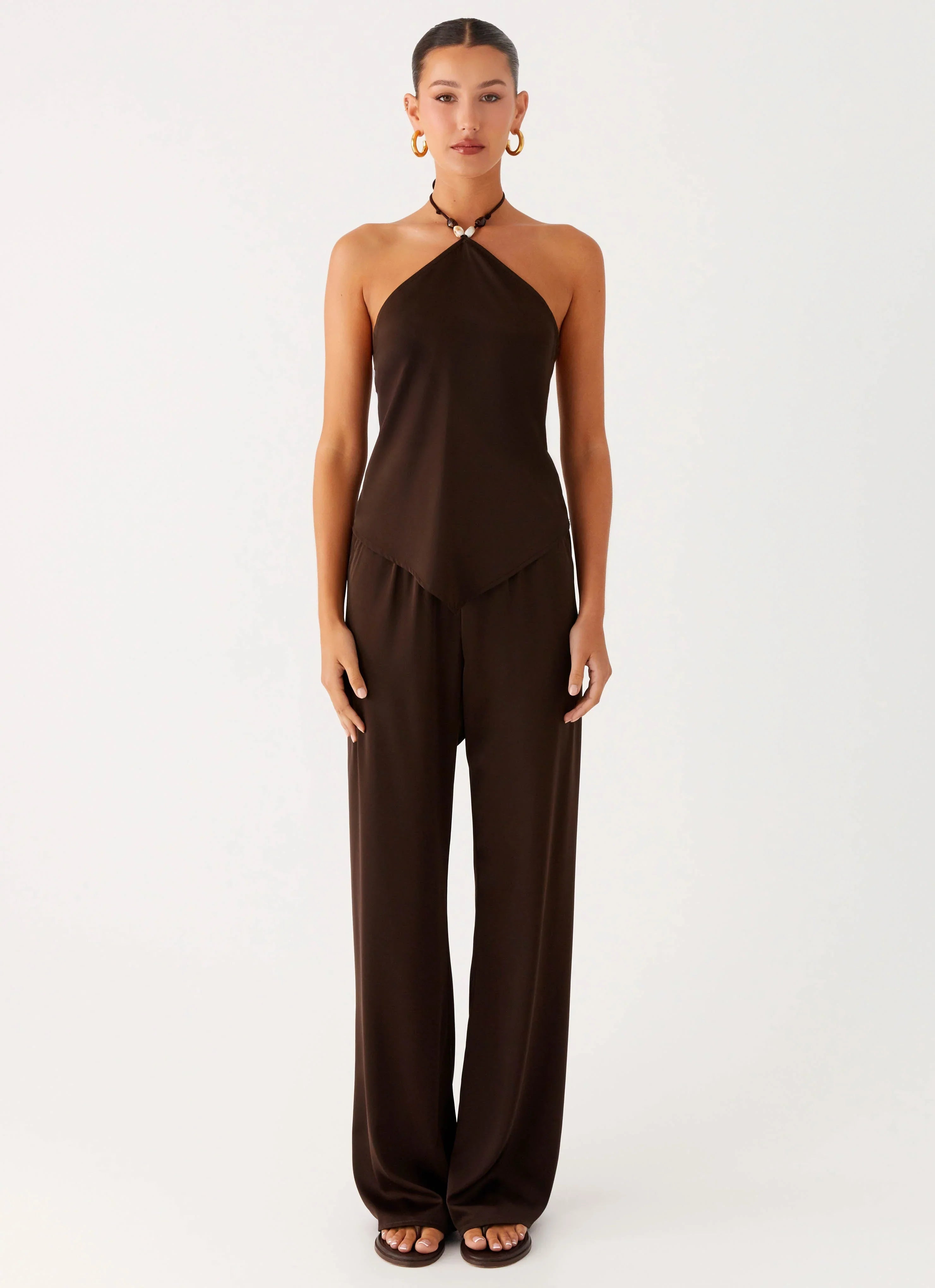 Jorjianna Halter Top - Chocolate