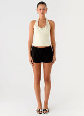 Scarla Halter Top - Yellow
